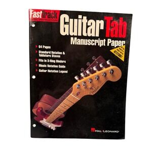 Hal Leonard Guitar Tab Manuscript Paper 64 Pages Music Notation‎ Partial Used